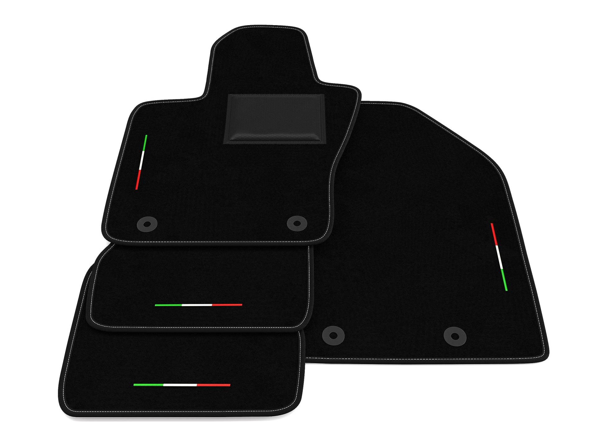 Fußmatten kompatibel mit Jeep Compass 2017-2022, Flagge Italien, Kit benutzerdefinierte Fußmatten, Teppich Teppich Set, Autoteppich Fußmatten kompatibel mit Jeep Compass 2017-2022, Flagge Italien, Kit benutzerdefinierte Fußmatten, Teppich Teppich Set, Autoteppich von GENERISCH