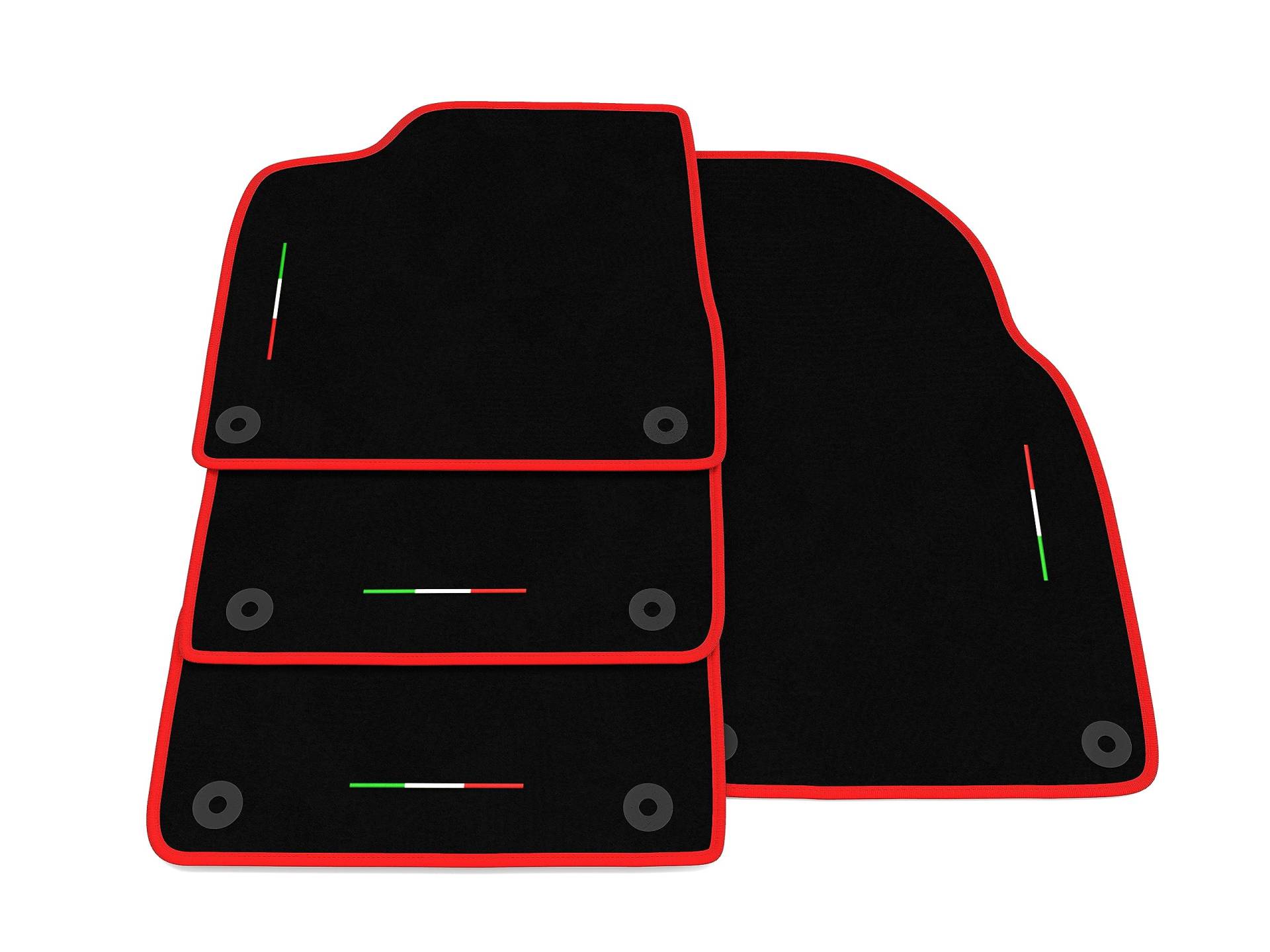 Fußmatten kompatibel mit Lamborghini Urus 2018-2023, Stickerei mit Italienischer Flagge, Autofußmatten-Kit, Samtteppich-Set, Autoteppich von GENERISCH