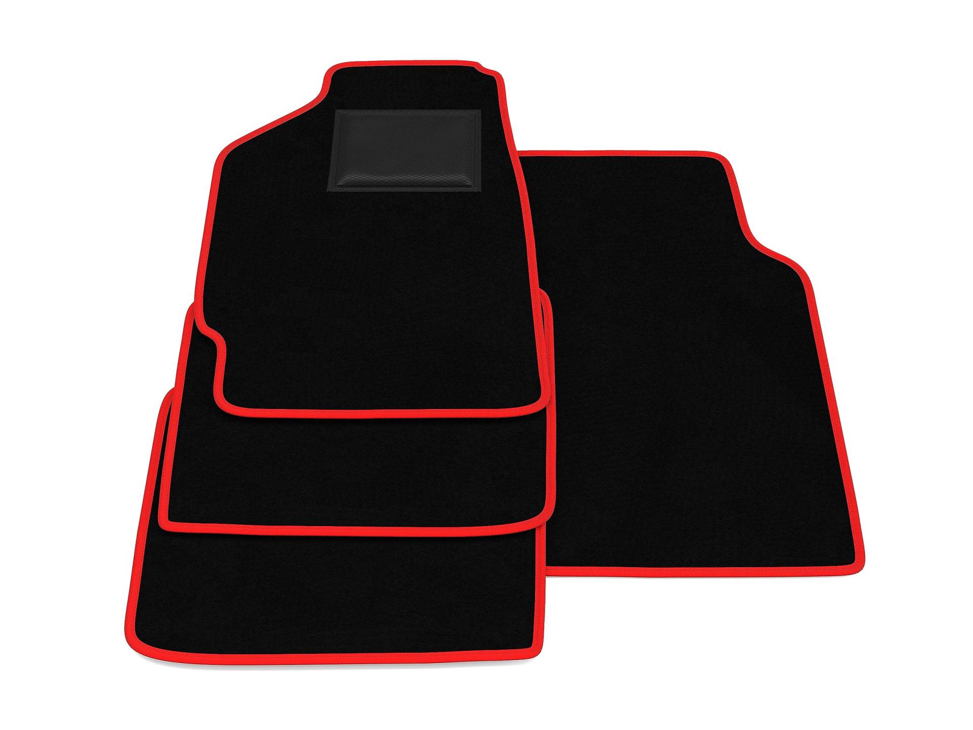Fußmatten kompatibel mit Honda Civic - 3 Türen 1987-1991, rote Bordüre, Autofußmattensatz, Samtteppichsatz, Autoteppich Fußmatten kompatibel mit Honda Civic - 3 Türen 1987-1991, rote Bordüre, Autofußmattensatz, Samtteppichsatz, Autoteppich von GENERISCH