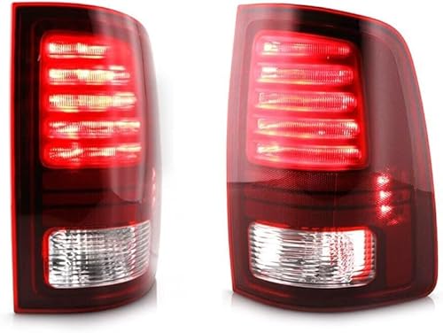 GENMAIBIGAO Wasserdichte Rückleuchten für Dodge Ram 1500 2013-2018,Bremslichter Sicherheit Licht Multifunktion Rücklicht Beleuchtung Autoteile,A/Pair von GENMAIBIGAO