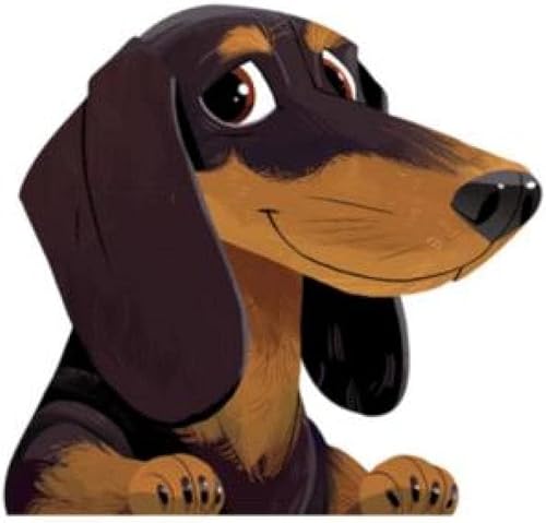 Autoaufkleber Und Abziehbilder, 13 cm X 12,5 cm, Dackel, Vinyl-Aufkleber, Lustiges Auto-Styling, Tier, Haustier, Hund, Grafik, Fenster, Stoßstange, Dekor, Kofferraum, Autoaufkleber (2 Stück) von GENMIP