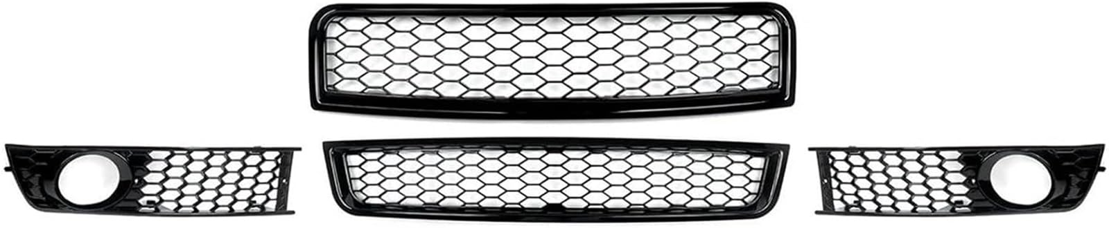 Auto-Nebelscheinwerfergitter Auto Front Nierengrill A4 B6 2002-2005 Schwarz Front Oberer Unterer Grill Nebelscheinwerfer Kühlergrill Waben Auto-Nebelscheinwerfergitter Auto Front Nierengrill A4 B6 2002-2005 Schwarz Front Oberer Unterer Grill Nebelscheinwerfer Kühlergrill Waben von GERLJ