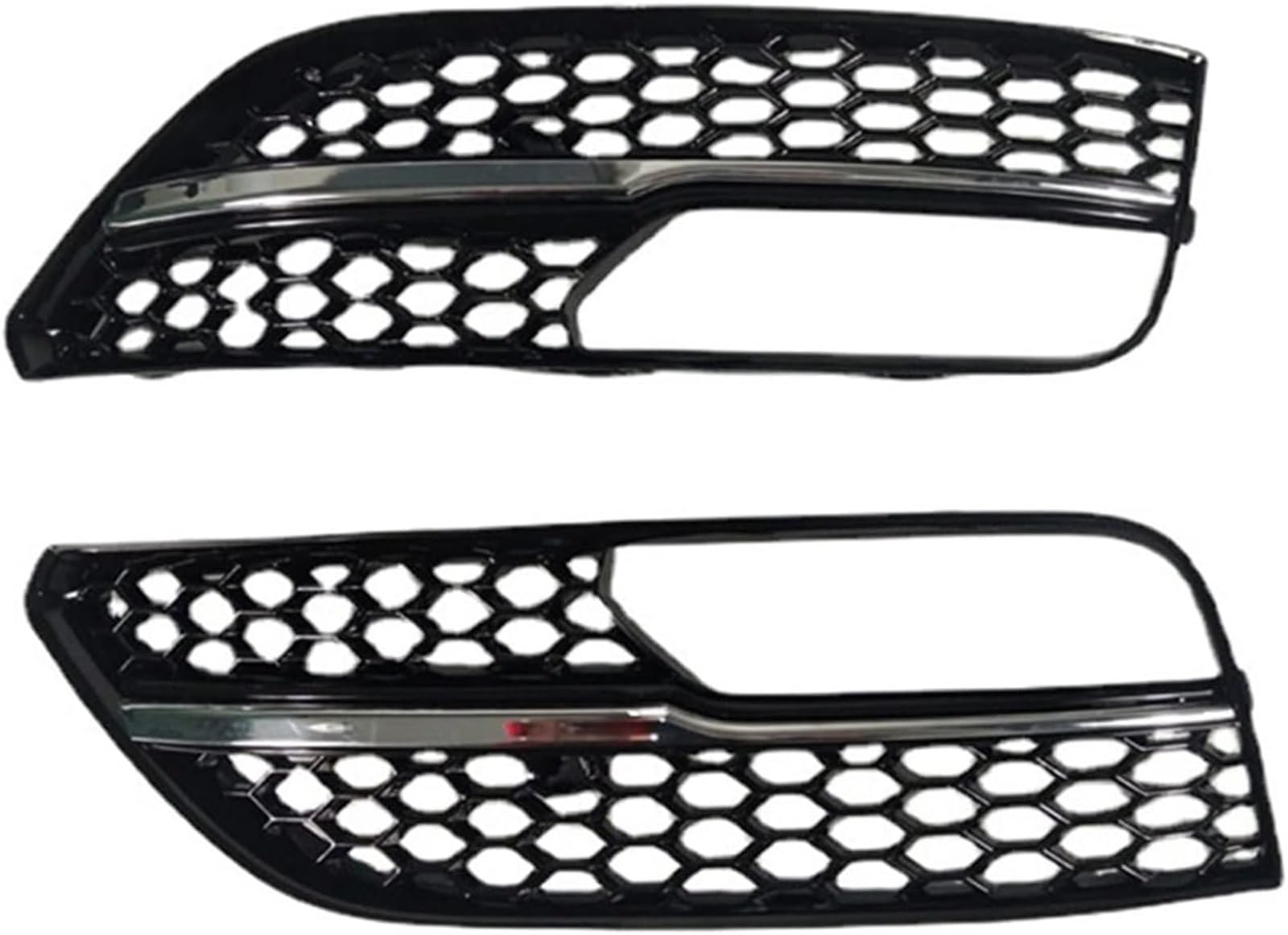 Auto-Nebelscheinwerfergitter Front Stoßstange Nebel Licht Lampe Kühlergrill Grill Abdeckung Mesh Waben Hex Zubehör(Chrome) von GERLJ