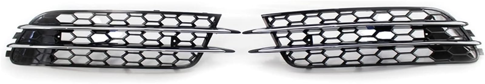 Auto-Nebelscheinwerfergitter Für A6 C7 Für Limousine 2012-2015 Für Gloss Black Car Front Nebelscheinwerfer Kühlergrill(Chrome) von GERLJ