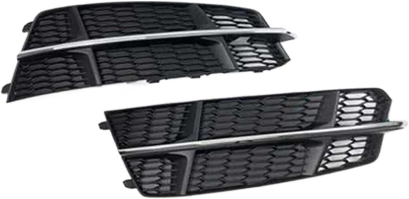 Auto-Nebelscheinwerfergitter Für A6 C7 S6 2015-2018 2X Front Stoßstange Nebel Licht Kühlergrill Grill Abdeckung Ersatz(Black Silver) von GERLJ