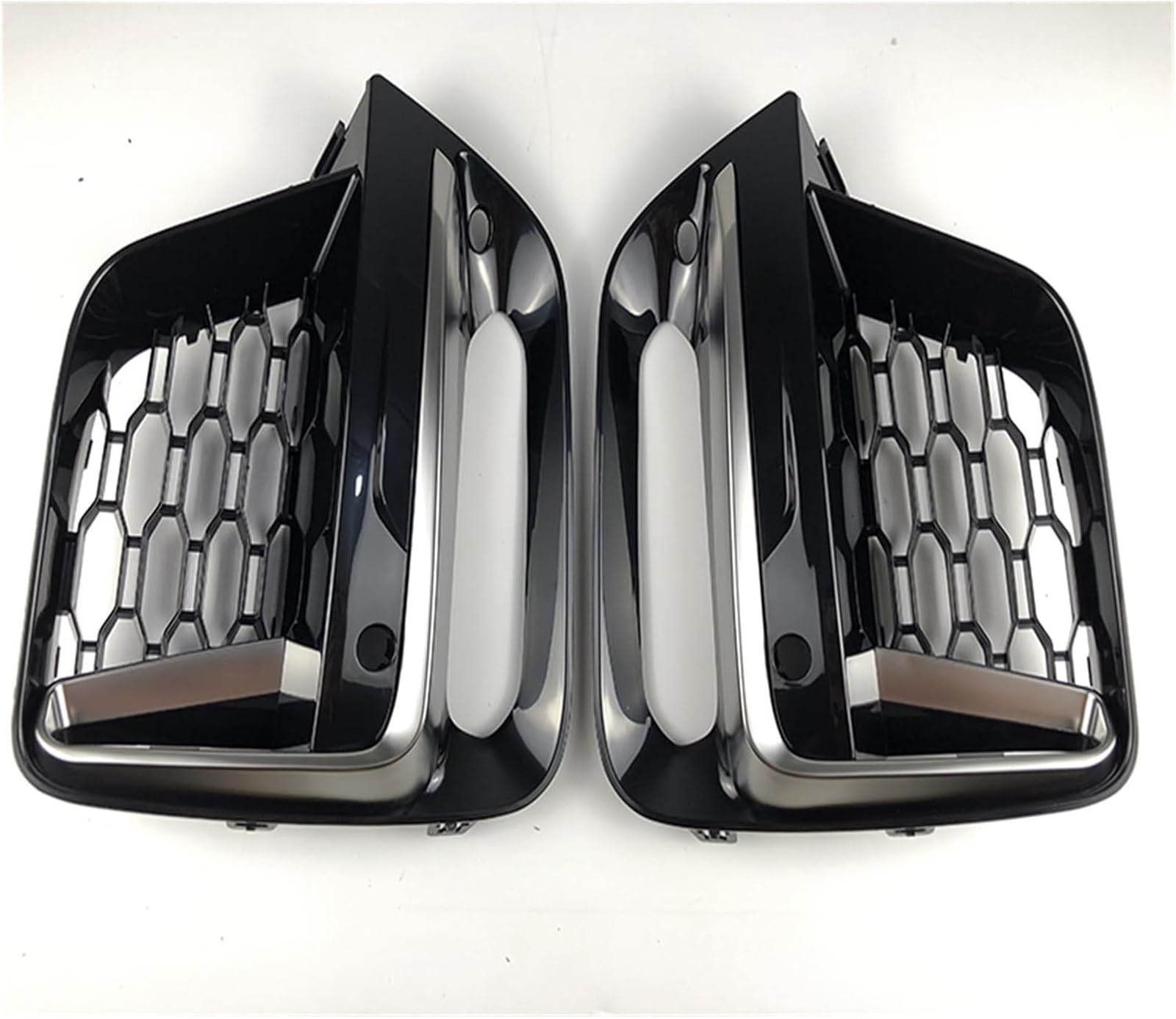Auto-Nebelscheinwerfergitter Nebelscheinwerfer Kühlergrill Lampenabdeckung für BMW X3 G01 X4 G02 2018 2019 2020 Rahmenverkleidungsschutz Außenabdeckung(With Fog Light Hole) von GERLJ