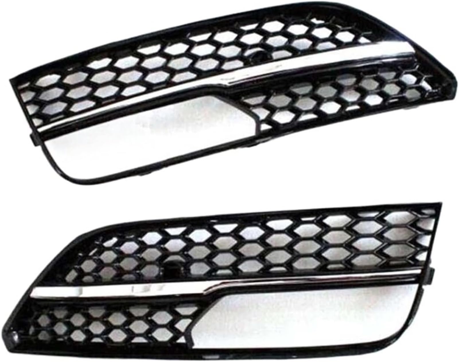GERLJ Auto-Nebelscheinwerfergitter Für A3 Für Fließheck 2013-2016 2PCS Auto Front Nebel Licht Kühlergrill Abdeckung Waben(Chrome Sliver) von GERLJ
