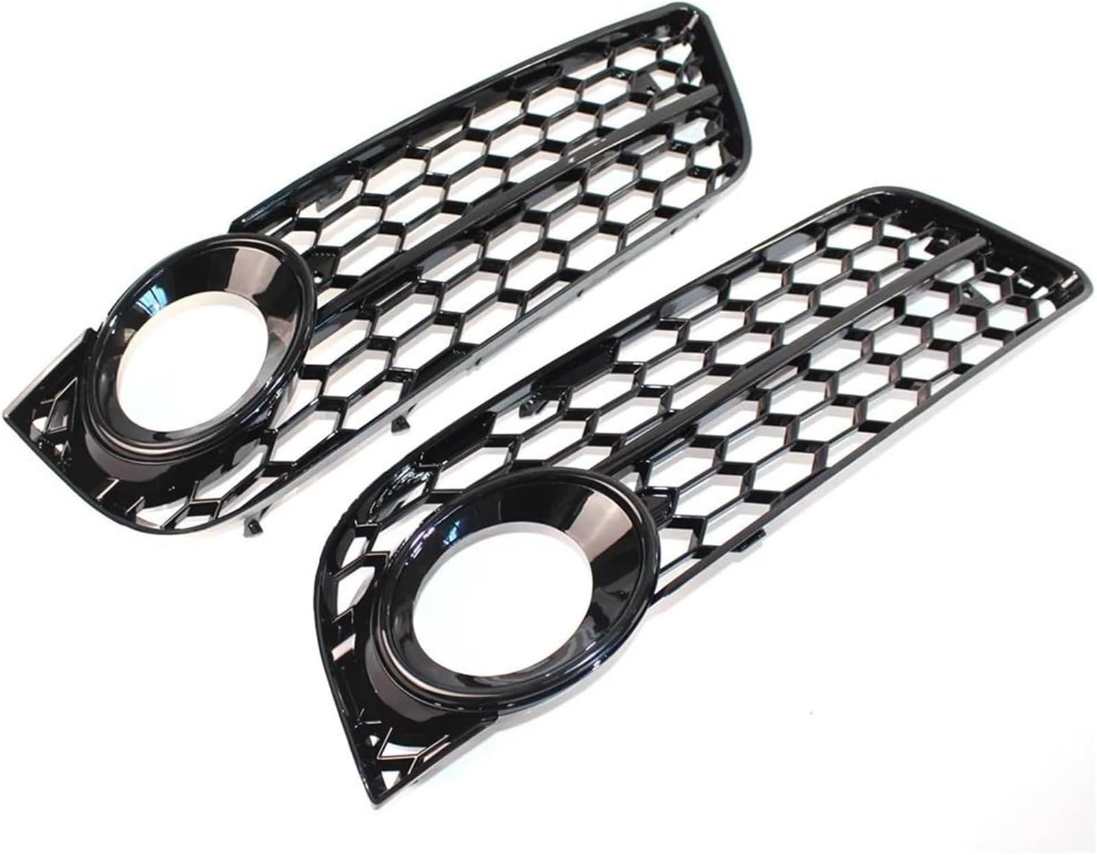 GERLJ Auto-Nebelscheinwerfergitter Für A5 2010-2011 Auto Front Stoßstange Nebel Licht Lampe Kühlergrill Grill(Bright Black) von GERLJ