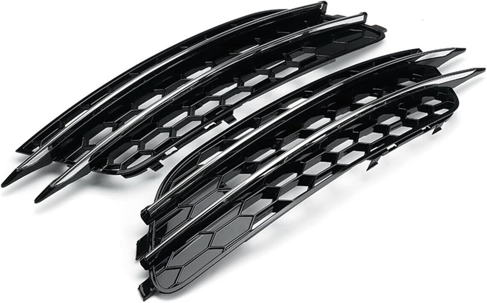 GERLJ Auto-Nebelscheinwerfergitter Für A6 2012-2015 2Pcs Auto Front Nebel Licht Kühlergrill Nebel Lampe Kühlergrill Abdeckung Trim(Chrome) von GERLJ