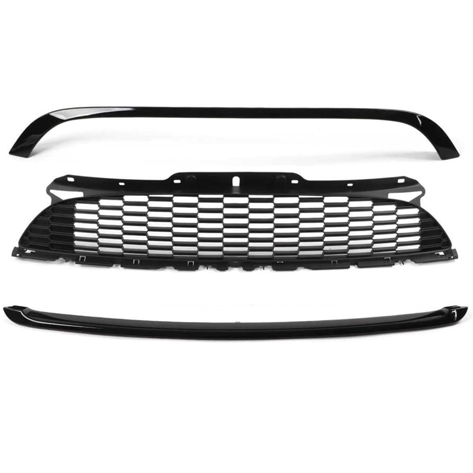 GERLJ Auto-Nebelscheinwerfergitter Kühlergrill-Blenden-Streifen für Mini R55 R56 R57 R58 R59 für Cooper S JCW 3 Teile/satz Glänzend Schwarz Front GERLJ Auto-Nebelscheinwerfergitter Kühlergrill-Blenden-Streifen für Mini R55 R56 R57 R58 R59 für Cooper S JCW 3 Teile/satz Glänzend Schwarz Front von GERLJ
