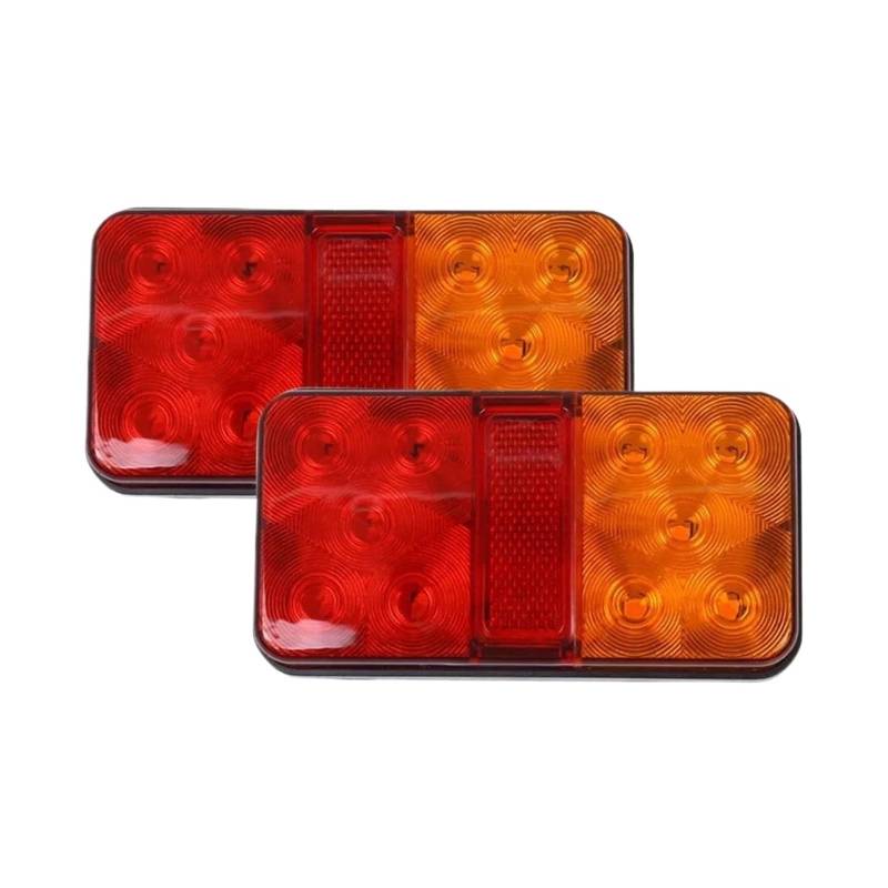 GERLJ Auto Rücklicht 2Pcs 12V 12-80v 10 Rücklicht Rücklicht Drehen für Signal Anzeige Bremsleuchte Bremse hinten Licht Für Auto für lkw ​​Anhänger(12-80V) von GERLJ