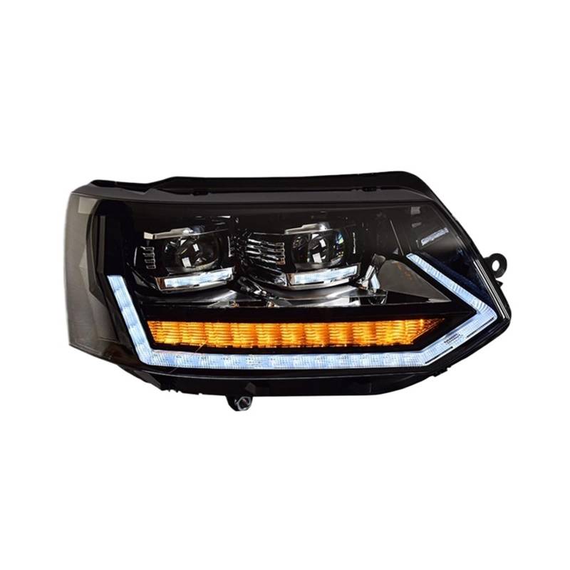 GERLJ Auto Rücklicht Auto Styling Kopf Lampe für VW für Caravelle T5 Scheinwerfer 2010-2015 Scheinwerfer Doppel Objektiv Dynamische Drehen für Signal Zubehör(A style) von GERLJ