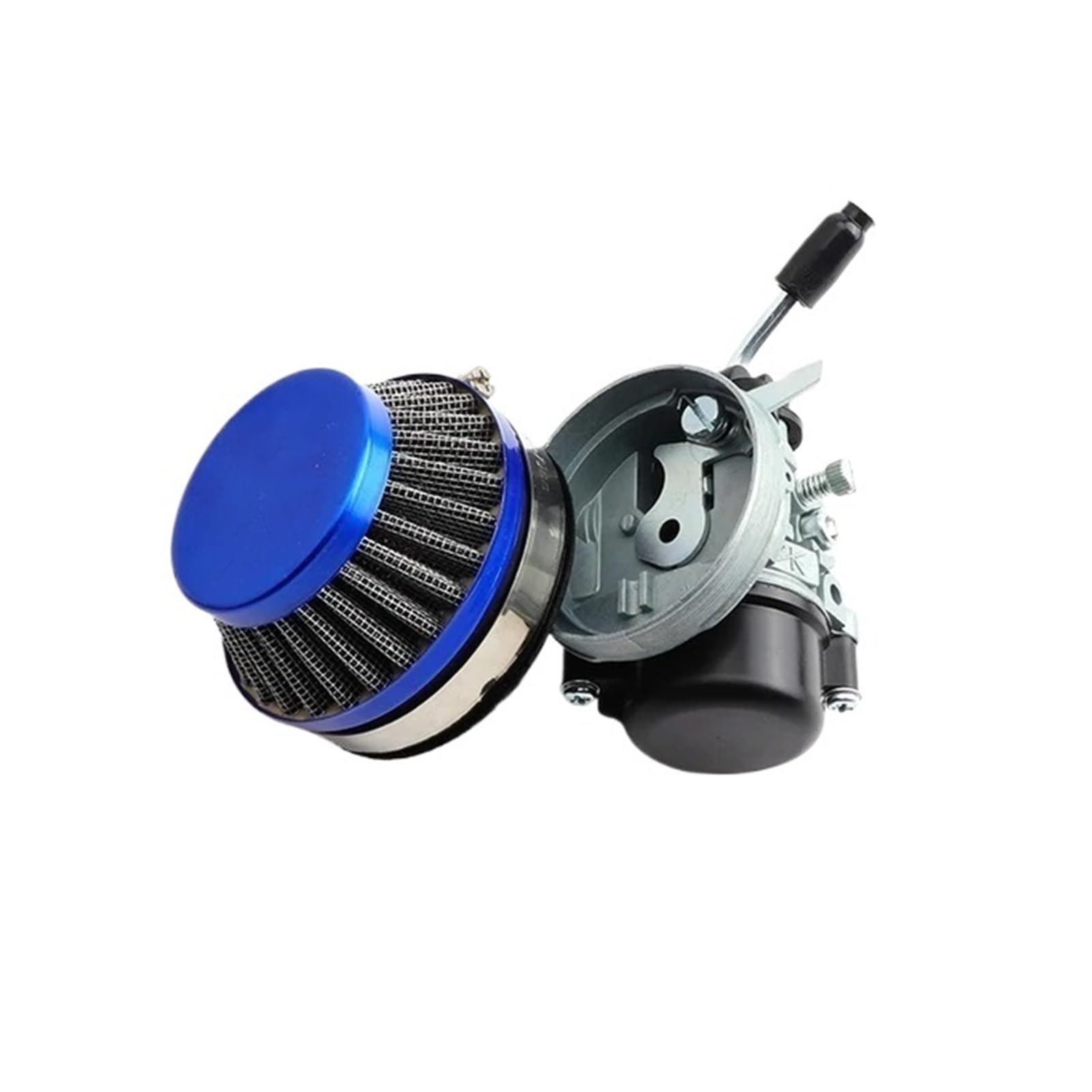 GERLJ Motorradvergaser 19mm Carb Vergaser 58mm Luftfilter Für 50 60 80cc Motorisiertes Fahrrad 47cc 49cc 2 Takt für Motor für Mini für Moto Pocket Bike ATV für Quad(Blue Set) von GERLJ