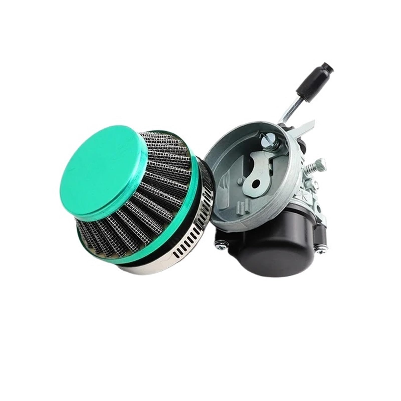 GERLJ Motorradvergaser 19mm Carb Vergaser 58mm Luftfilter Für 50 60 80cc Motorisiertes Fahrrad 47cc 49cc 2 Takt für Motor für Mini für Moto Pocket Bike ATV für Quad(Green Set) von GERLJ