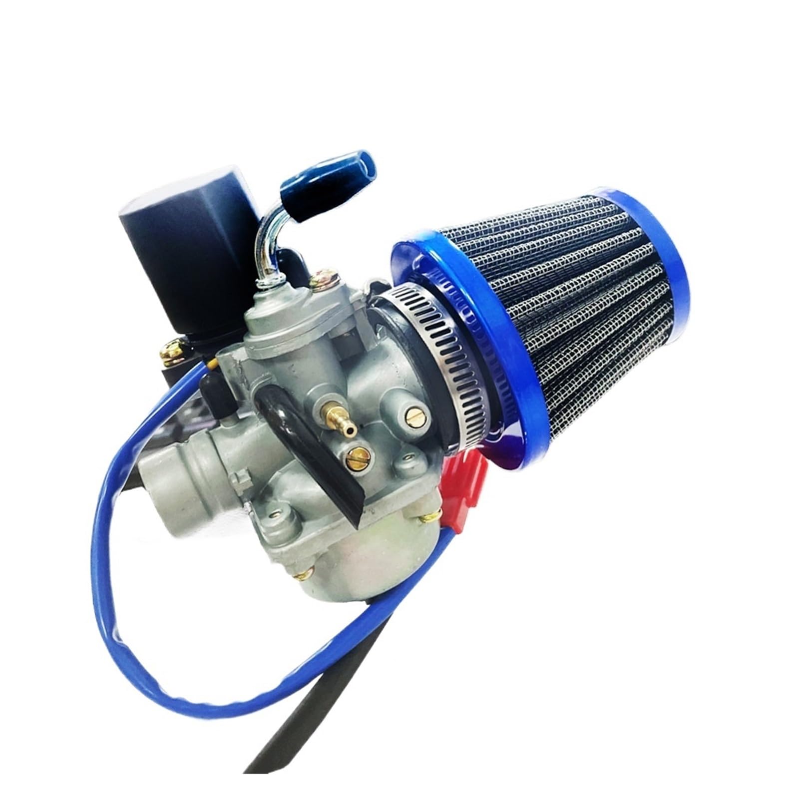 GERLJ Motorradvergaser 19mm Vergaser Für Mit Luftfilter Für 2 Takt 50cc 90cc für Roller Moped Für Yamaha Jog JOG50 JOG90 1E40QMB 1PE40QMB 1E50QMG(Jog Set Blue) von GERLJ