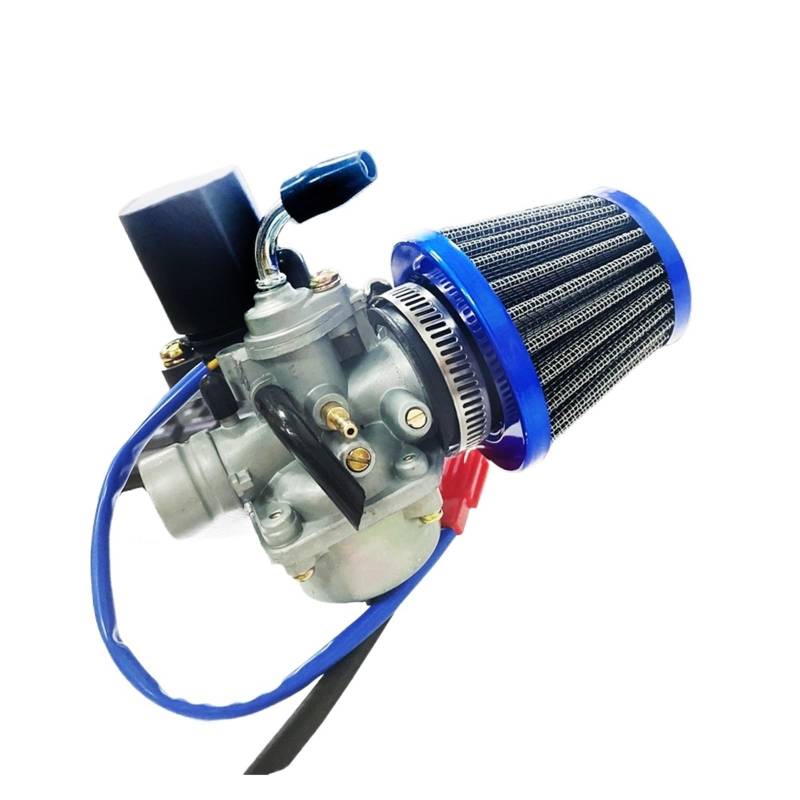 GERLJ Motorradvergaser 19mm Vergaser Für Mit Luftfilter Für 2 Takt 50cc 90cc für Roller Moped Für Yamaha Jog JOG50 JOG90 1E40QMB 1PE40QMB 1E50QMG(Jog Set Blue) von GERLJ