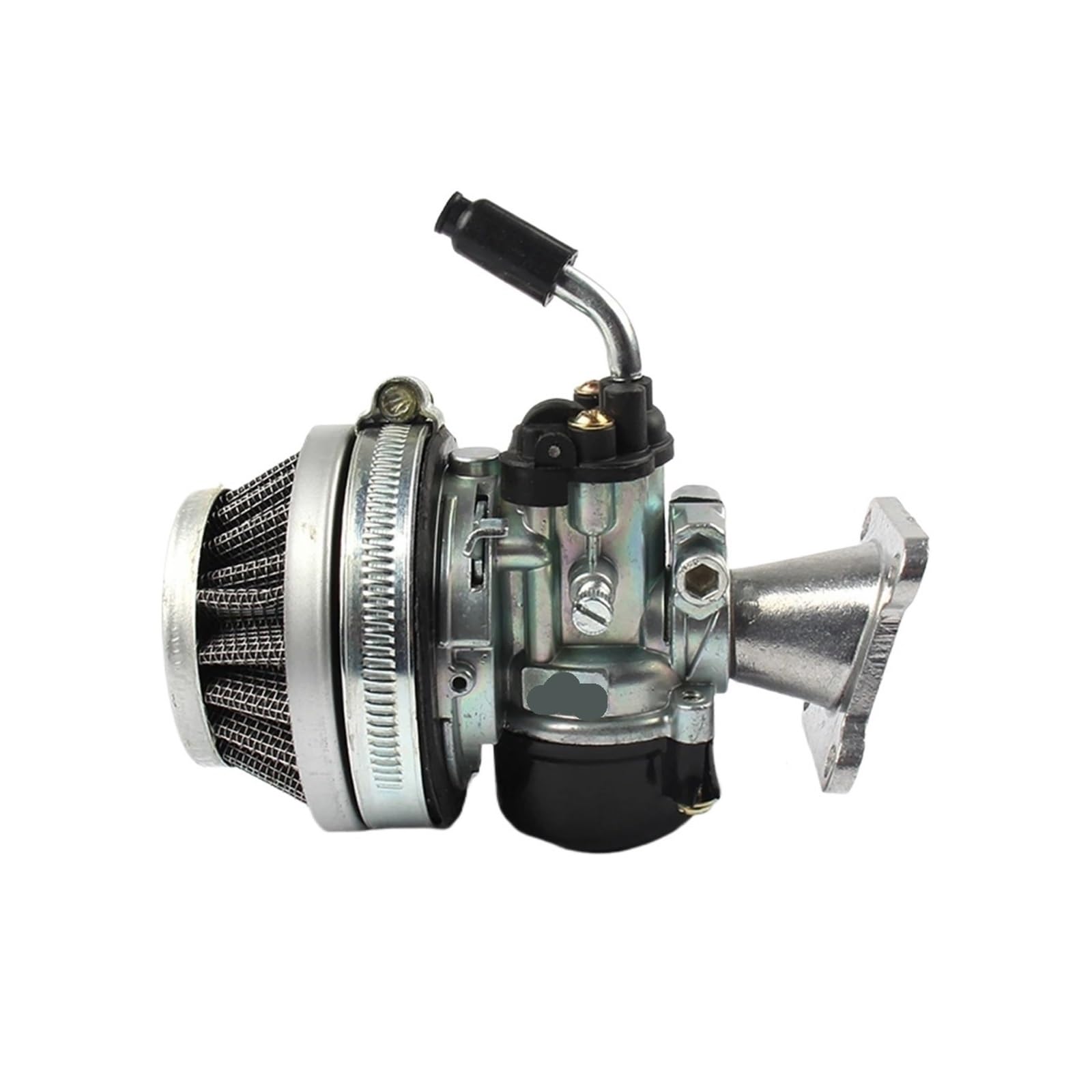 GERLJ Motorradvergaser ATV 49 cc Leistung 19 mm Vergaser Vergaser Luftfilter Baugruppe für 2-Takt 47 cc 49 cc für Mini Pocket Bike(Silber) von GERLJ