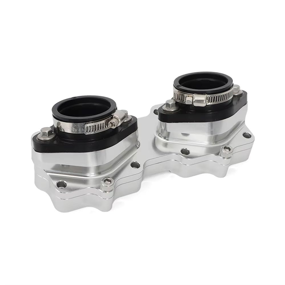 GERLJ Motorradvergaser Für Yamaha Banshee 350 YFZ350 Billet für Ansaugkrümmer Boot Kit für 33 34 35 36 mm ATV für Keihin für Mikuni Reed Ventil Carb Vergaser(Schwarz) von GERLJ