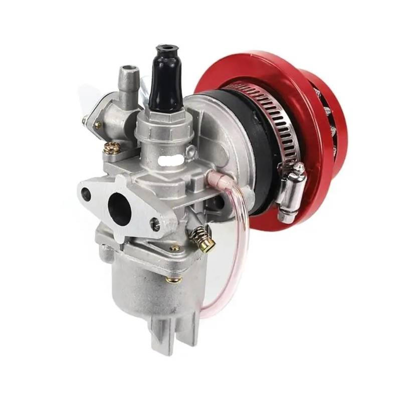 GERLJ Motorradvergaser Für langlebigen Motor Vergaser Vergaser für mit Luftfilter 2-Takt für 47cc 49cc für Mini für Quad ATV Dirt Pocket Bike Motorrad(Rot) von GERLJ