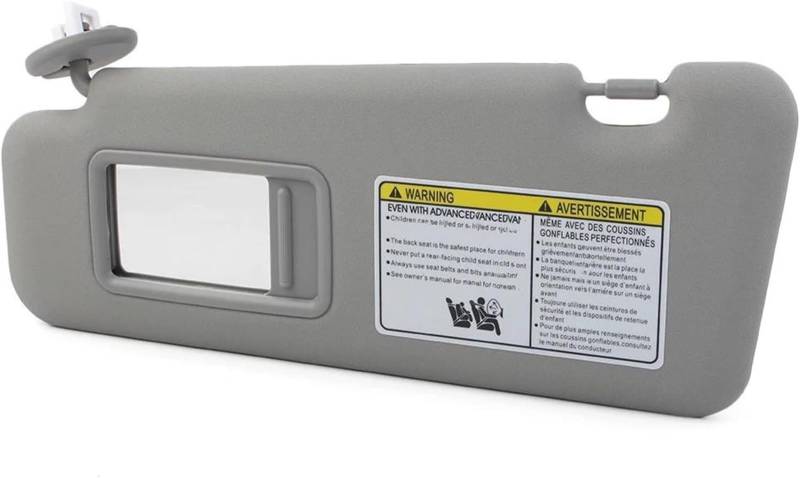 GERLJ Sonnenblendenverlängerung Auto-Innenraum-Sonnenblende für Toyota für Highlander 2008–2013 für mit Eitelkeitslicht(Grau) von GERLJ