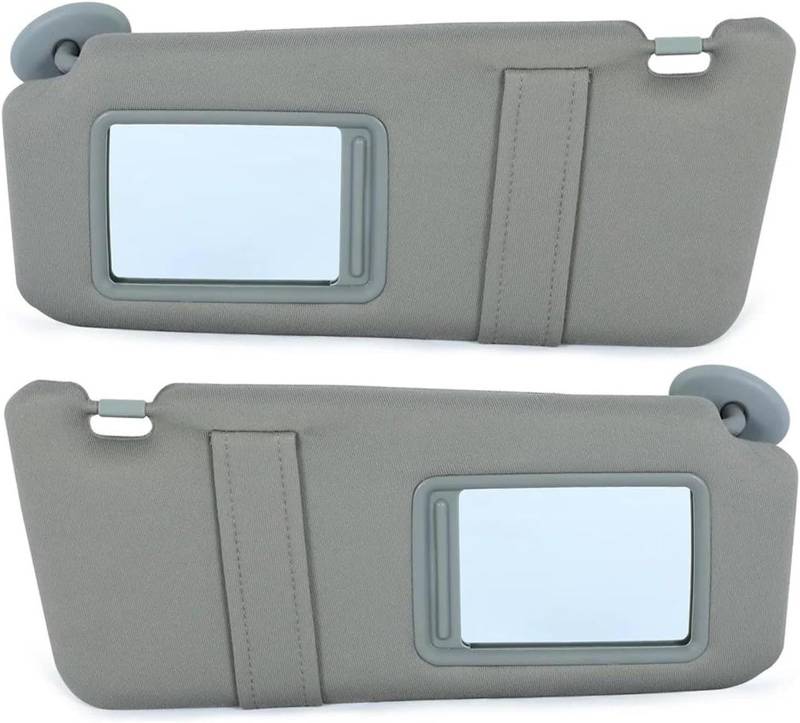 GERLJ Spiegel Sonnenblende Auto Grau Beige Front Sonnenblenden Für Toyota Für Camry 2007-2011 Sonnenschutz für Mit Make-Up Spiegel(Grau) von GERLJ