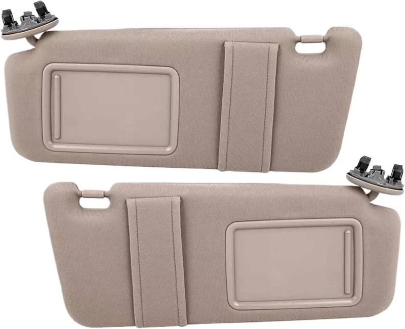 GERLJ Spiegel Sonnenblende Front Sonnenblenden Für Toyota Für Camry 2007-2011 Sonnenschutz für Mit Make-Up Spiegel(Beige) von GERLJ
