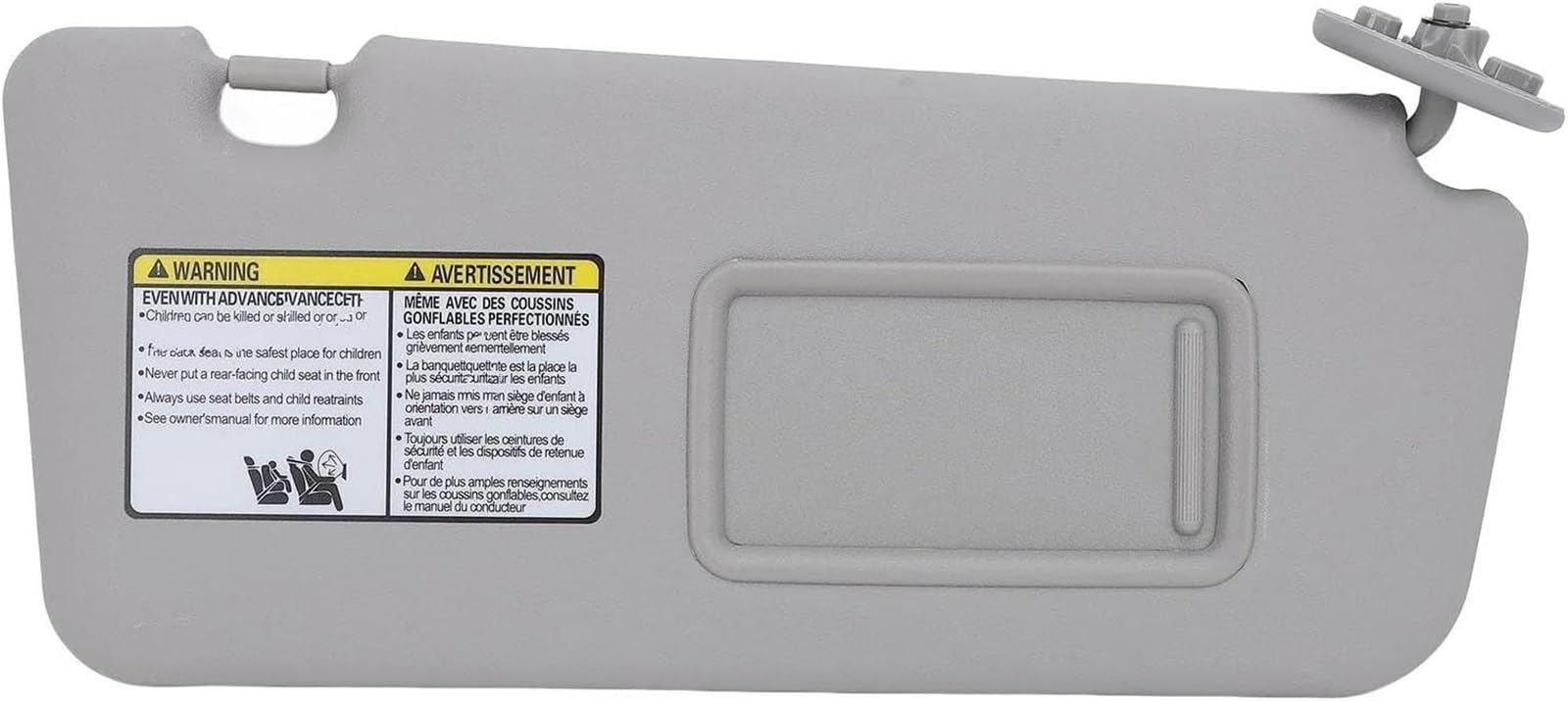 GERLJ Spiegel Sonnenblende Für Mit Make-Up Spiegel Sonne Blockieren Elegante Für Toyota für RAV4 2004-2005 Front Sonnenschirm(Grau) von GERLJ