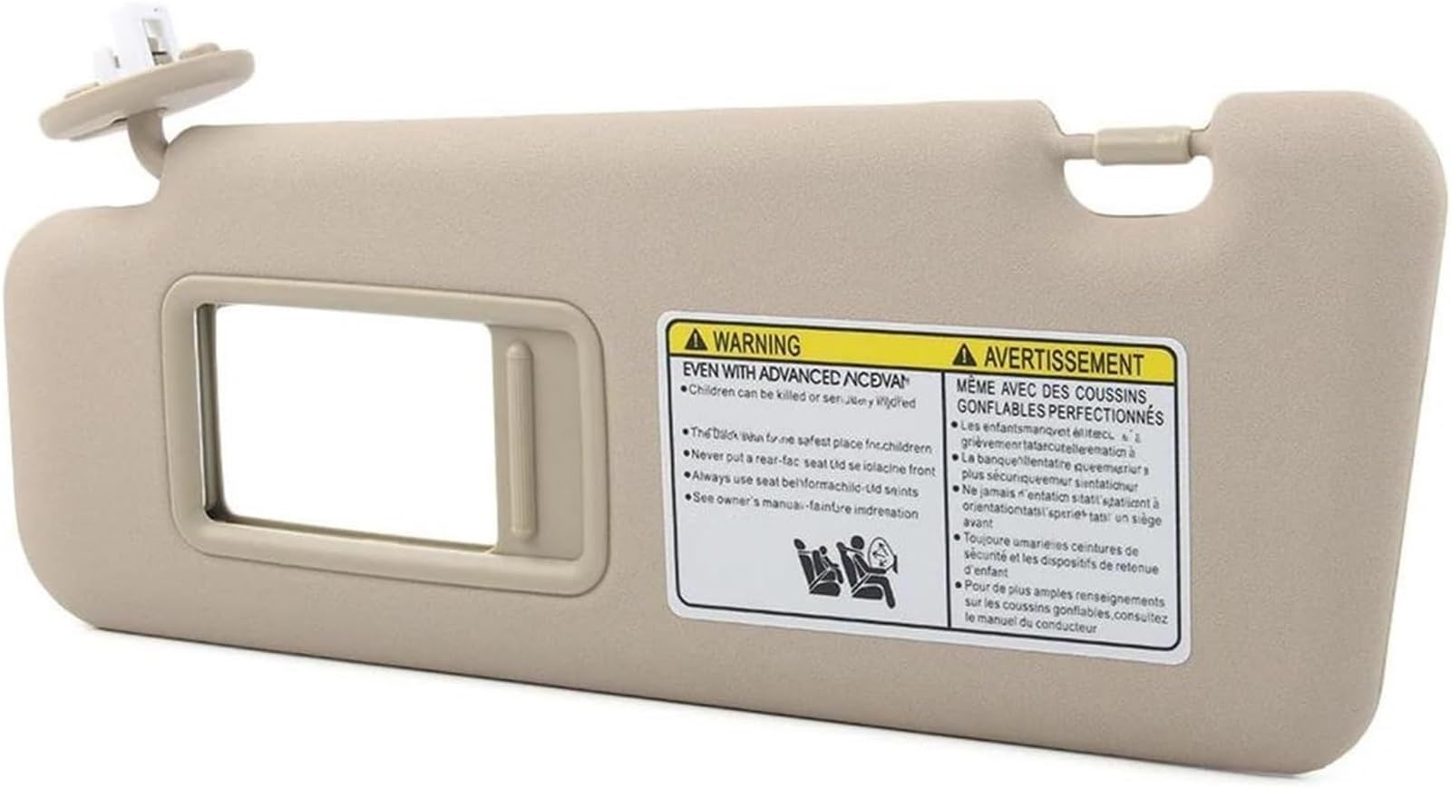 GERLJ Spiegel Sonnenblende Grau Beige Schatten Für Toyota Für Highlander 2008-2013 für Mit Licht Vorne Sonnenschirm(Beige) von GERLJ