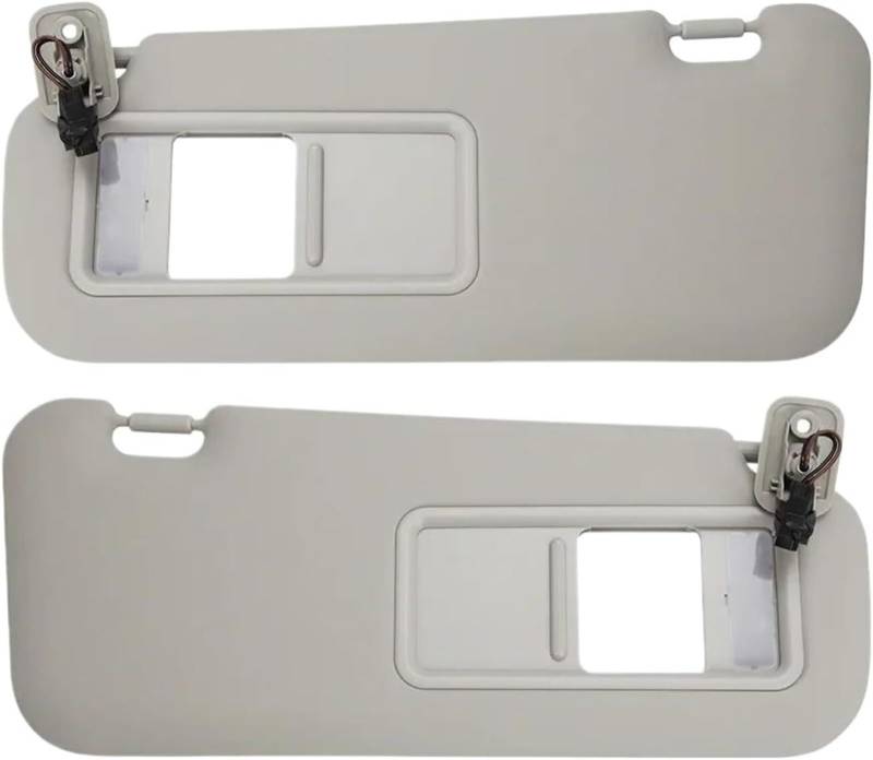GERLJ Spiegel Sonnenblende Sonnenblende Für Mit Licht Links Rechts Für Mazda 3 2010-2013 Grau Ersetzt Front Sonnenschirm(Set) von GERLJ