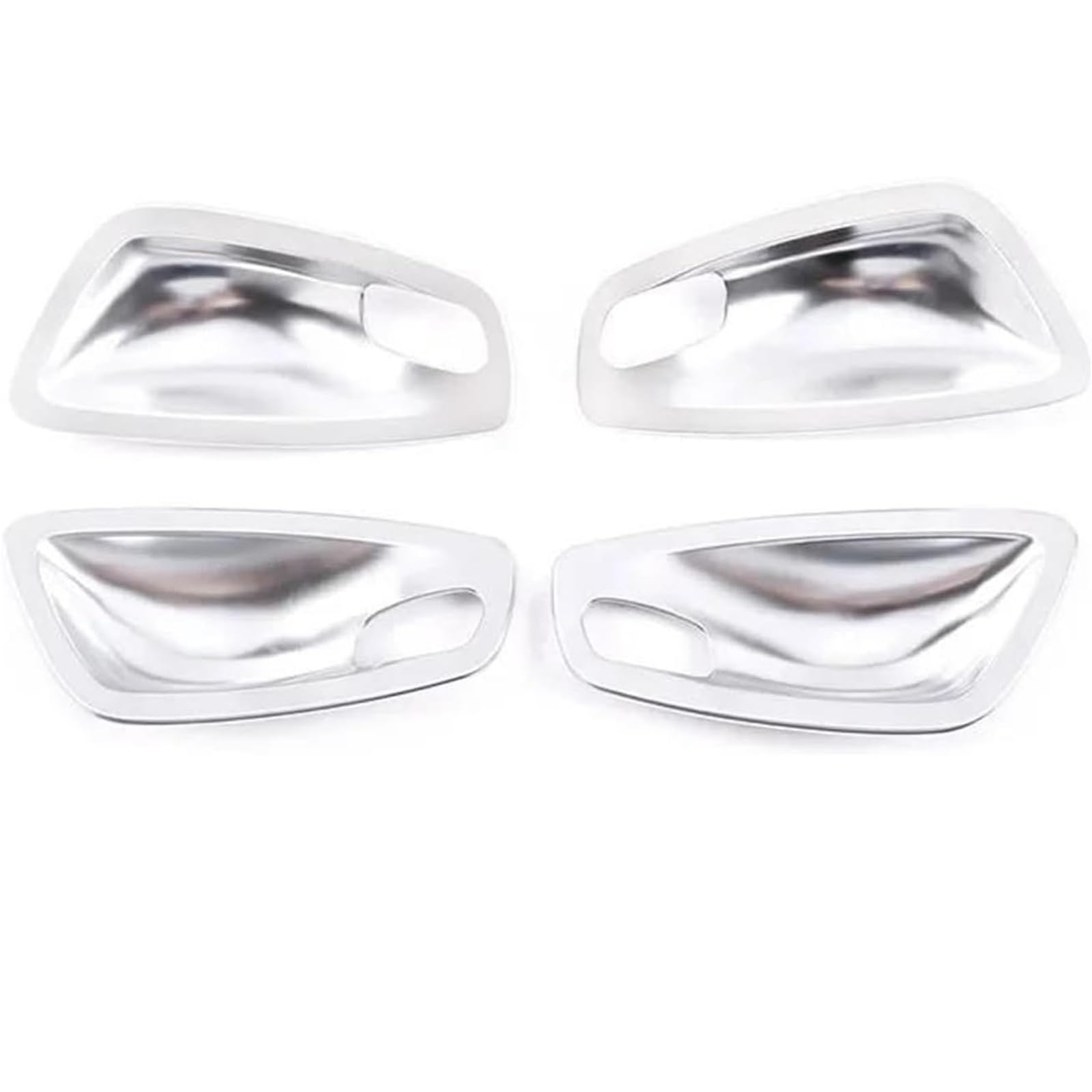 GERLJ Türinnengriffe Für BMW 1er E81 E82 E87 E88 2007 2008 2009 2010 2011 Auto-Innentürgriff-Schüsselabdeckung(4 Pcs Silver) von GERLJ