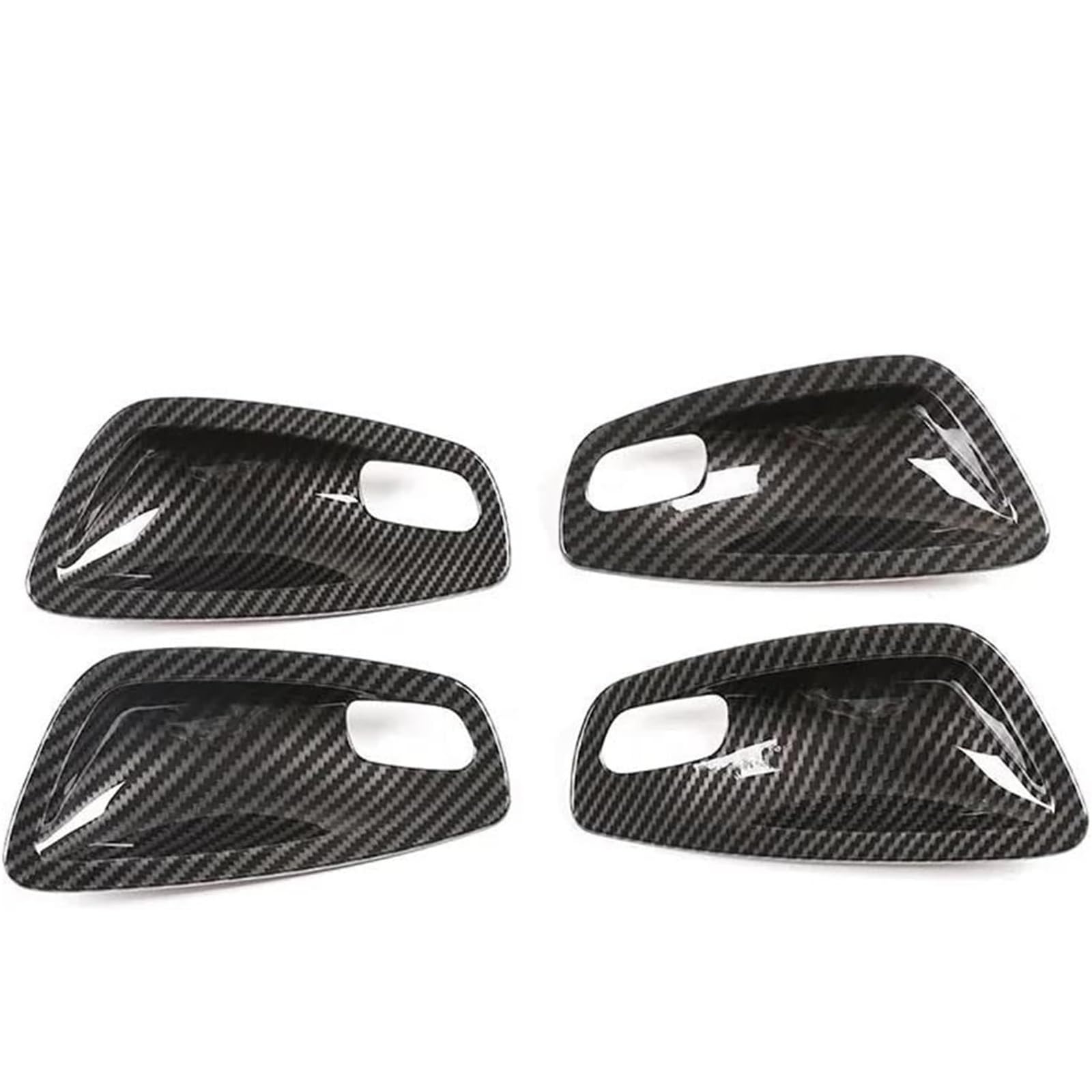 GERLJ Türinnengriffe Für BMW 1er E81 E82 E87 E88 2007 2008 2009 2010 2011 Auto-Innentürgriff-Schüsselabdeckung(4Pcs Carbon Fiber) von GERLJ