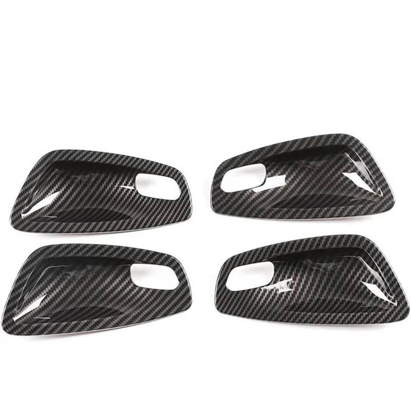 GERLJ Türinnengriffe Für BMW 1er E81 E82 E87 E88 2007 2008 2009 2010 2011 Auto-Innentürgriff-Schüsselabdeckung(4Pcs Carbon Fiber) von GERLJ
