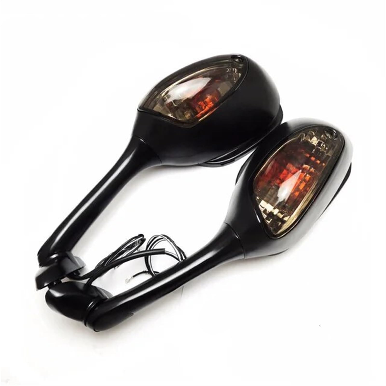 Motorradspiegel Für Suzuki GSXR Motorrad Rearview Außenspiegel für Suzuki GSXR 600 750 für mit Blinker Licht K6 K7 K8 Spiegel(Light brown) von GERLJ