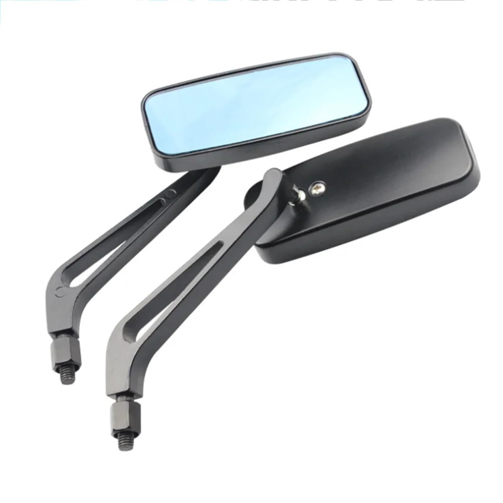 Motorradspiegel Schwarz 8mm 10mm Motorrad Rechteck Rearview Außenspiegel für Harley für Cruiser Bobber Chopper Softail Dyna Breakout FXSB Motorradspiegel Schwarz 8mm 10mm Motorrad Rechteck Rearview Außenspiegel für Harley für Cruiser Bobber Chopper Softail Dyna Breakout FXSB von GERLJ