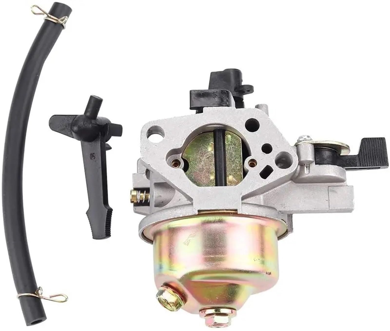 Motorradvergaser Vergaser für mit Luftfilter, Kraftstoffleitung für GX270 GX 240 270 270cc 8 PS 9 PS für Motor WT30X Wasserpumpe 16100-ZH9-W21(Silber) von GERLJ