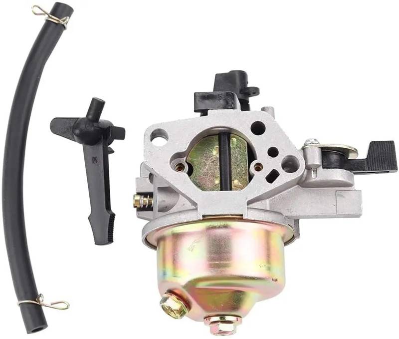 Motorradvergaser Vergaser für mit Luftfilter, Kraftstoffleitung für GX270 GX 240 270 270cc 8 PS 9 PS für Motor WT30X Wasserpumpe 16100-ZH9-W21(Silber) von GERLJ
