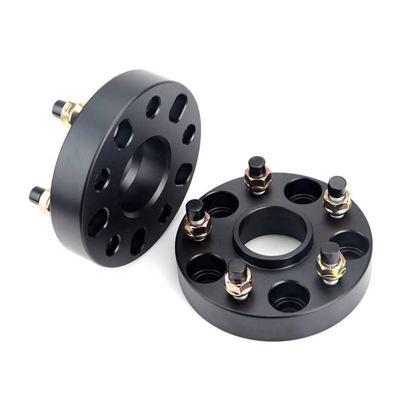Radadapter 2 stück 15/20/25/30/35/40/45mm Legierung Aluminium T6061-T6 Forge Auto Rad Spacer PCD 5x100 CB 57,1mm für M14x1.5(2PCS 30mm) von GERLJ