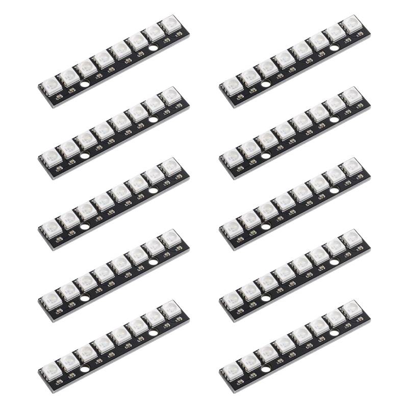 10 pcs 8 Bits WS2812 RGB LED Modul,Eingebaute Treiber für Arduino Raspberry Pi ESP32 von GERUI