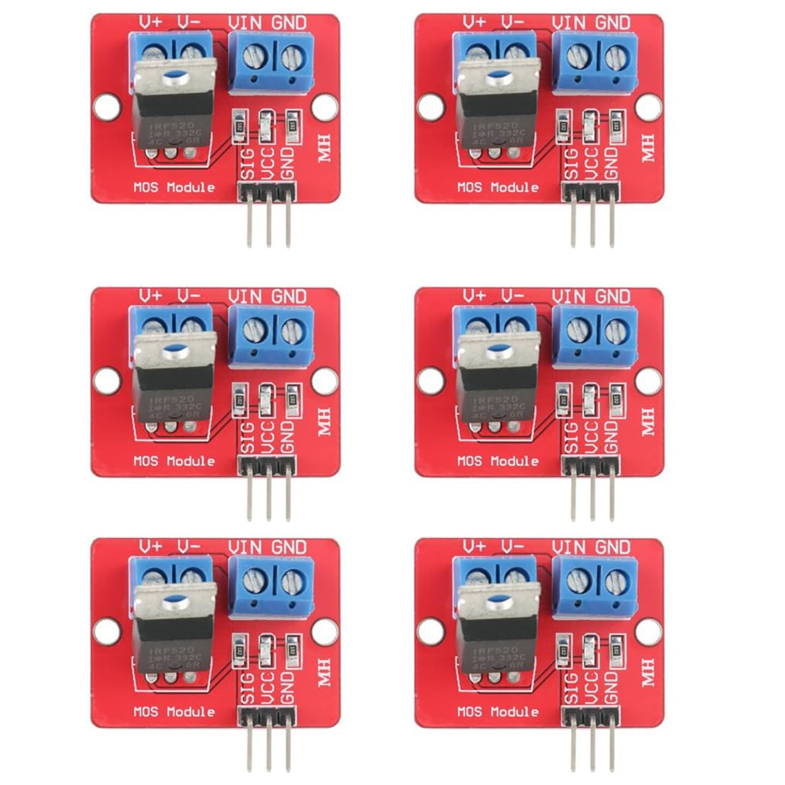 6 Stück MOSFET Treibermodul 3,3 V / 5 V MOSFET-Treibermodule PWM Treiberplatinen LED Ausgang 0-24 V Taste Laufwerk 6 Stück MOSFET Treibermodul 3,3 V / 5 V MOSFET-Treibermodule PWM Treiberplatinen LED Ausgang 0-24 V Taste Laufwerk von GERUI