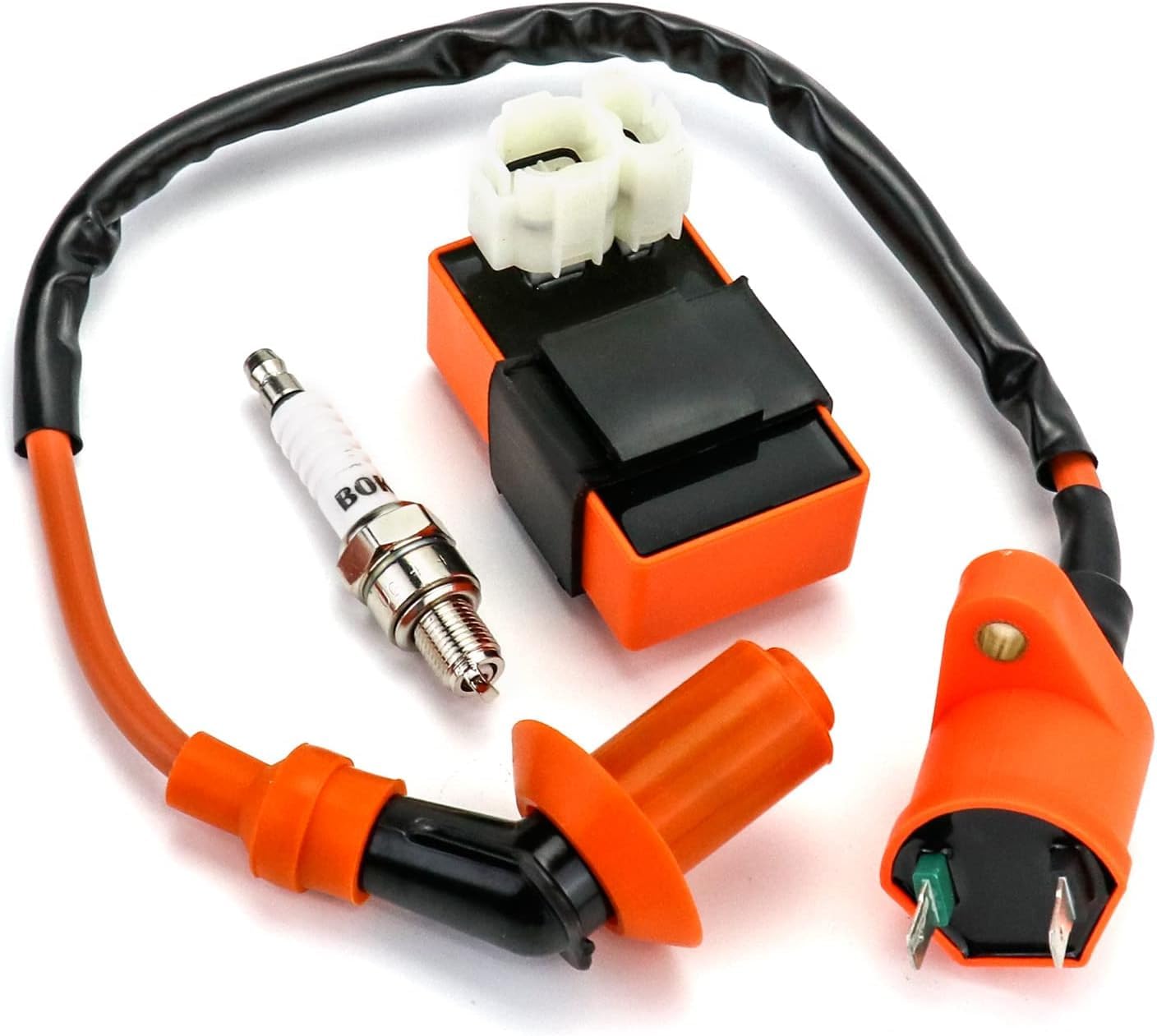 CDI Zündspule,Zündspule Zündkerze Zündsystem für GY6 50CC 125CC 150CC,Samfox Racing Performance CDI Zündspule Zündkerze Kompatibel CDI Zündspule,Zündspule Zündkerze Zündsystem für GY6 50CC 125CC 150CC,Samfox Racing Performance CDI Zündspule Zündkerze Kompatibel von GERUI