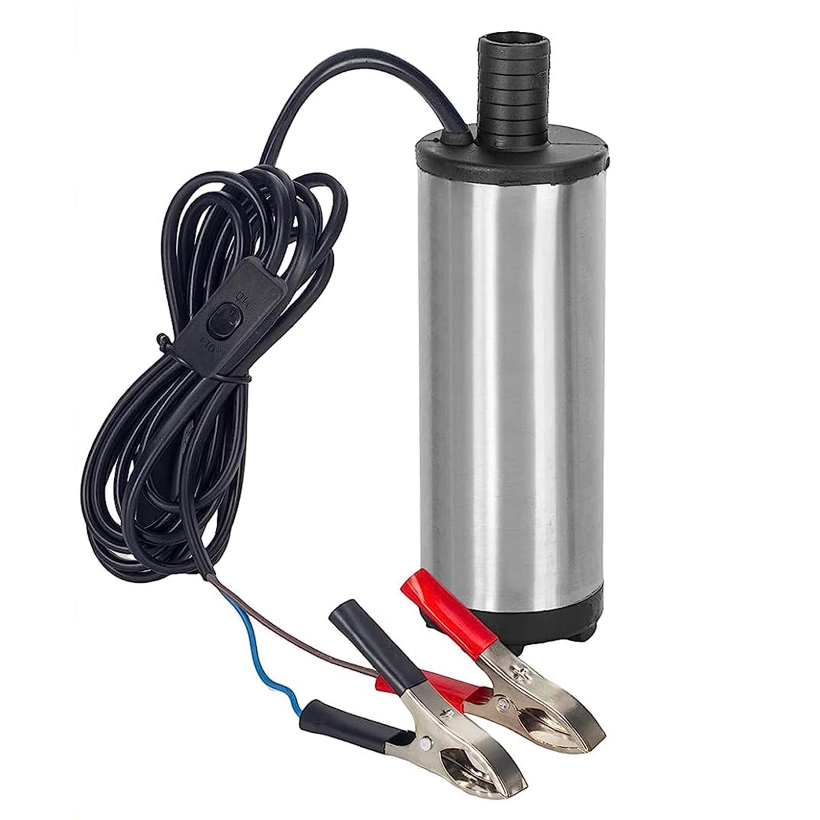 DC 12V 51mm Dieselpumpe Ölpumpe Tauchpumpen mit Filter Mesh,30L/min 304 Kraftstoffpumpe Elektrisch Kraftstofftransferpumpe Wasserpumpe，Öl Diesel Wasser Tauchpumpe Transfer für Auto, Boot (silbrig) von GERUI