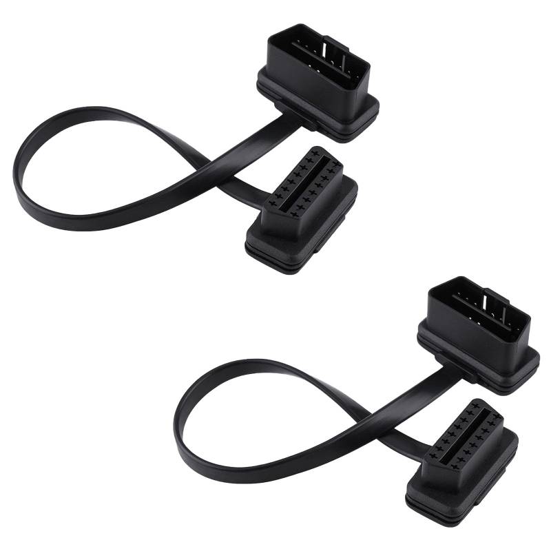 GERUI Auto für OBD2 16Pin Stecker auf Buchse Verlängerungskabel Draht Flach für OBDII Flachbandkabel Diagnose Adapter Stecker für Bluetooth WiFi USB ECU Leser Code-Scanner von GERUI