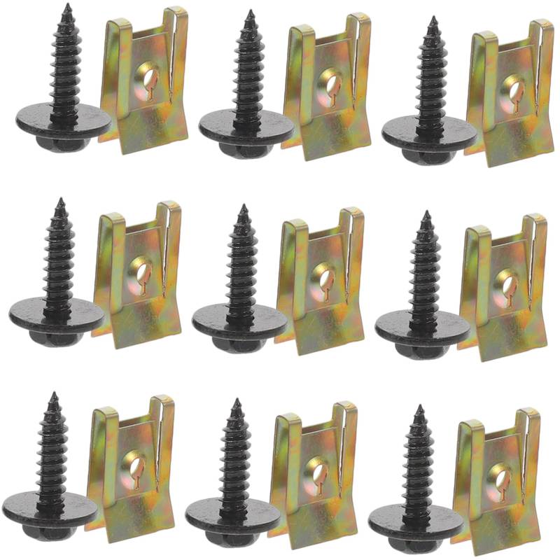 GETAJGHSD 60 Stück Auto U-Clips Karosserieblech Schrauben Set Auto Karosserieclips Stoßstangenschrauben von GETAJGHSD
