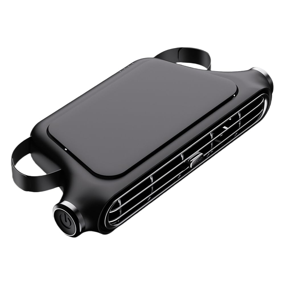 GETBSTOOP Tragbarer Autositzlüfter 3 Geschwindigkeiten Verstellbarer Kopfstützenkühlventilator (Black 3000mah) von GETBSTOOP