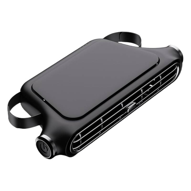 GETBSTOOP Tragbarer Autositzlüfter 3 Geschwindigkeiten Verstellbarer Kopfstützenkühlventilator (Black 3000mah) von GETBSTOOP