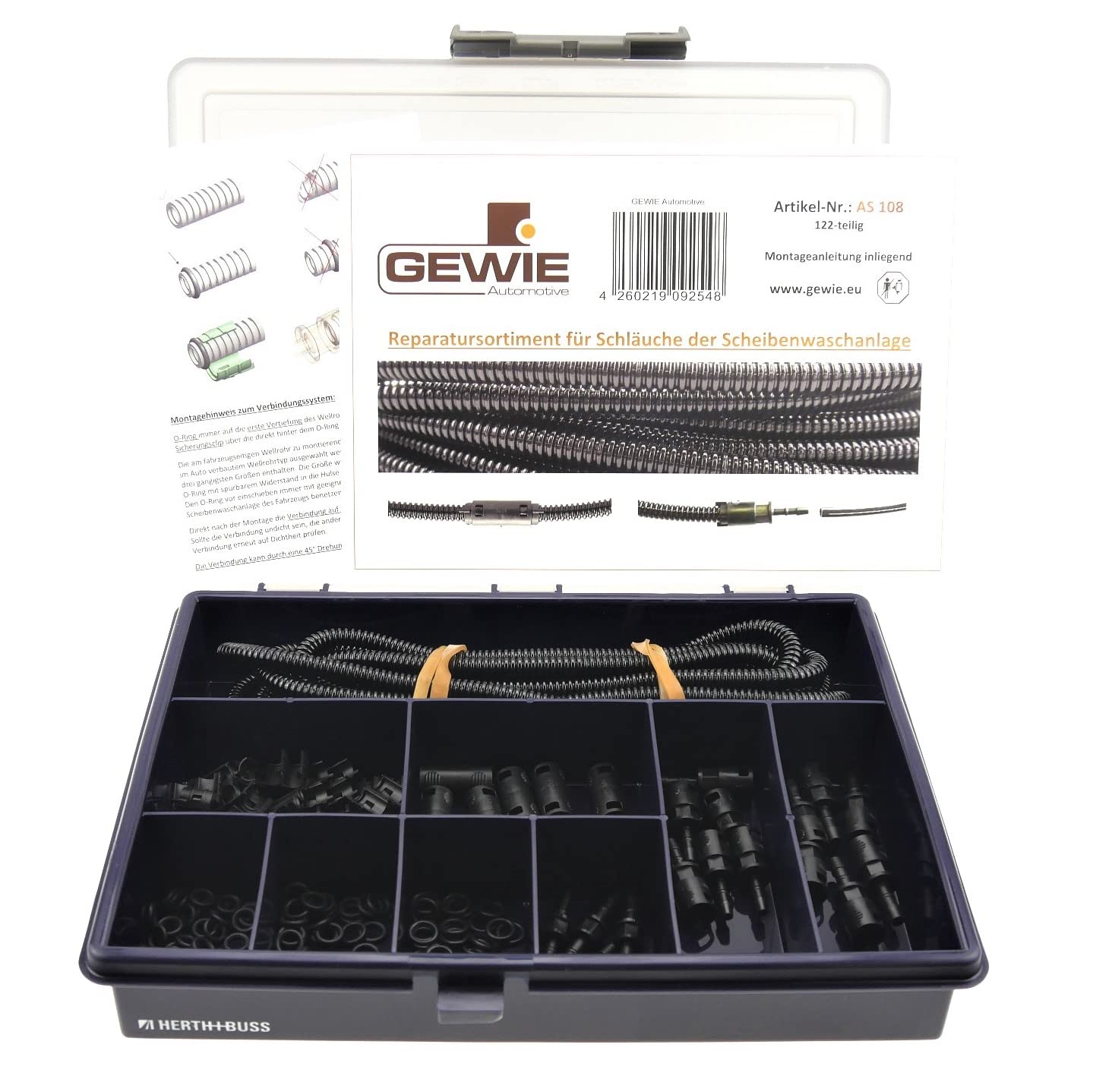 GEWIE Reparatursortiment für Wischwasserschläuche - 122-tlg. AS108 GEWIE Reparatursortiment für Wischwasserschläuche - 122-tlg. AS108 von GEWIE