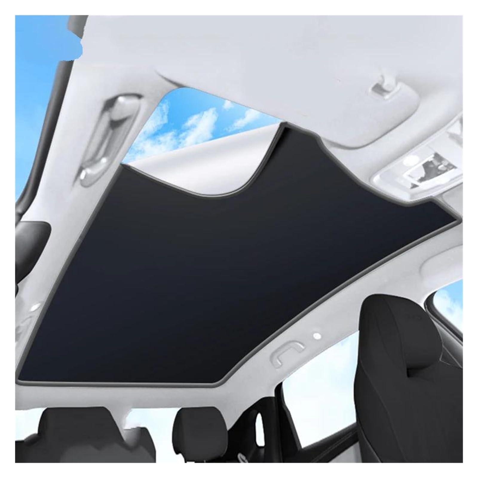 Car Umbrella Shade Cover Autodach-Sonnenschutz für Peugeot für 308 für T9 Fließheck 2014–2019 elektrostatische Adsorption Schiebedach-Sonnenschutz Sonnenblende Auto(Schwarz) von GFDJDF