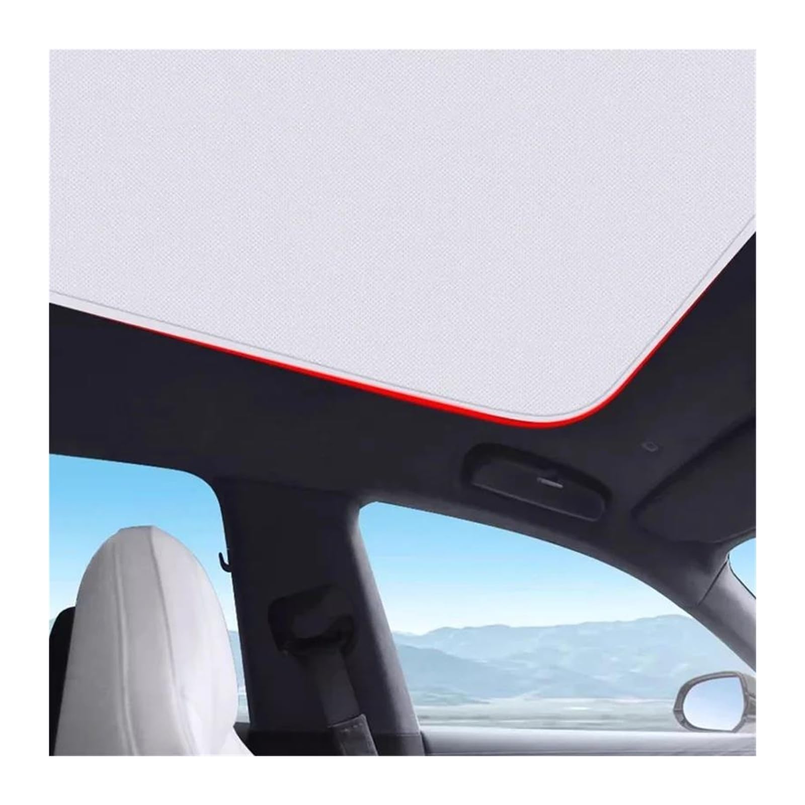Car Umbrella Shade Cover Für Land für Rover für Discovery für Sport 2020–2023 2024 elektrostatische Adsorption Schiebedach-Sonnenschutz Dachfenster-Rollo Sonnenblende Auto(Schwarz) von GFDJDF