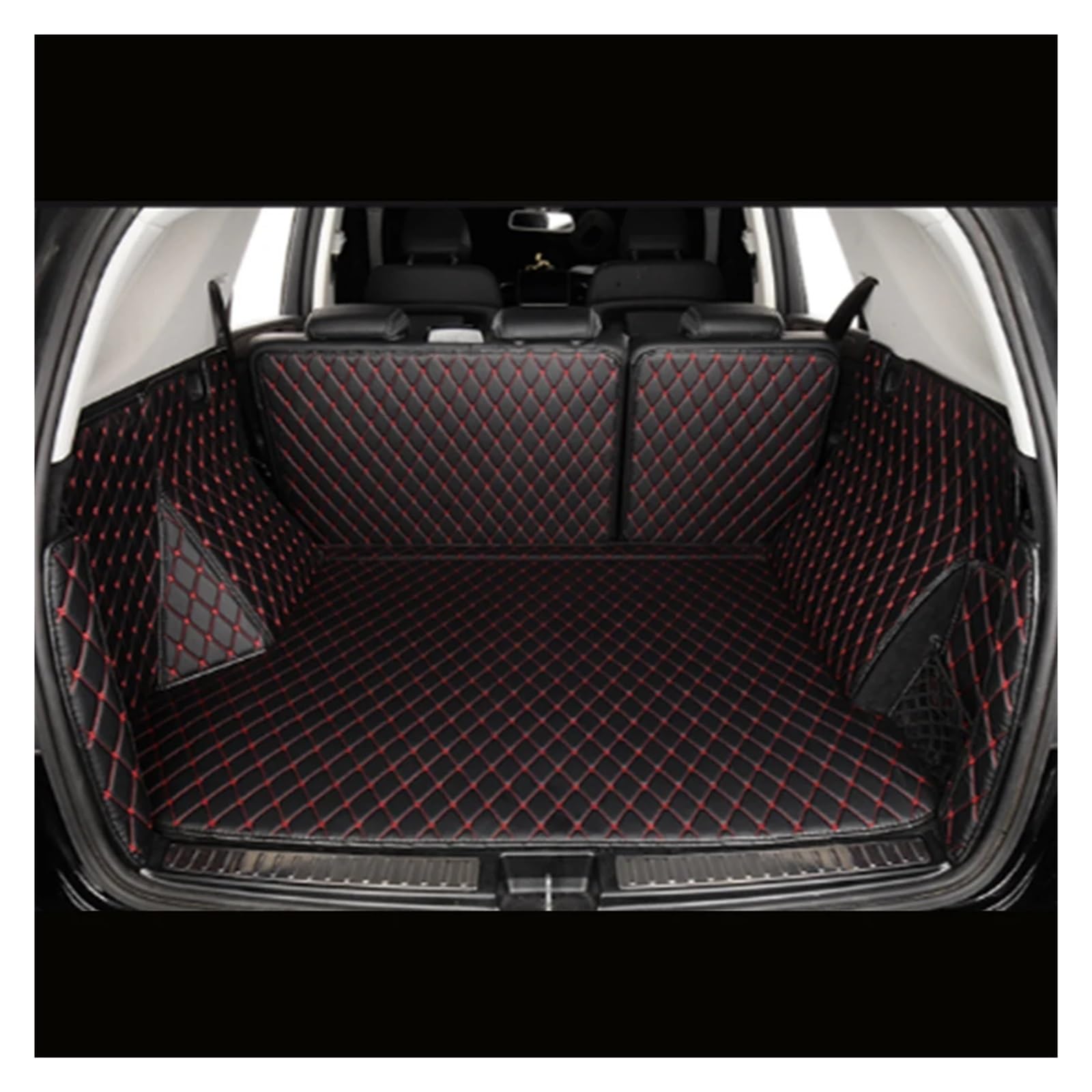 Kofferraummatte Custom Car Kofferraummatten Für Mazda Für CX-50 Für CX50 2022 2023 2024 Autozubehör Cargo Liner Kofferraumteppich Kofferraum Schutzmatte(Black with red) von GFDJDF