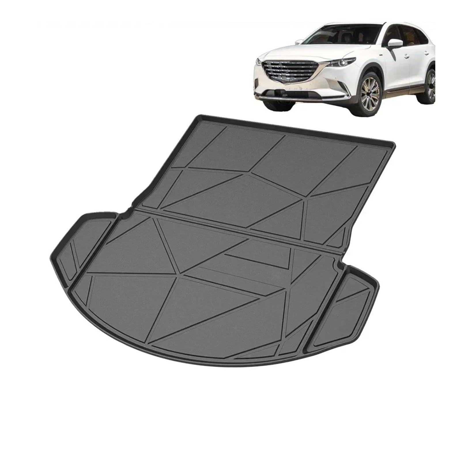 Kofferraummatte Für Mazda Für CX-9 2016-2023 Cargo Liner Allwetter-TPE-rutschfeste Kofferraummatten Wasserdichter Kofferraumwannen-Kofferraumteppich Kofferraum Schutzmatte von GFDJDF